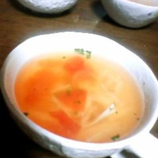 トマトとタケノコのスープ